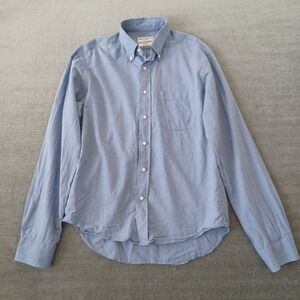 Spier Mackay Handmade Custom Button Down Shirt Mens XL Blue Cotton Casual